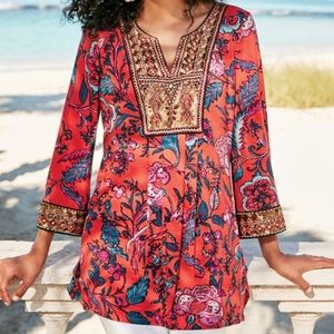 Soft Surroundings Samara Tunic Top Size Large